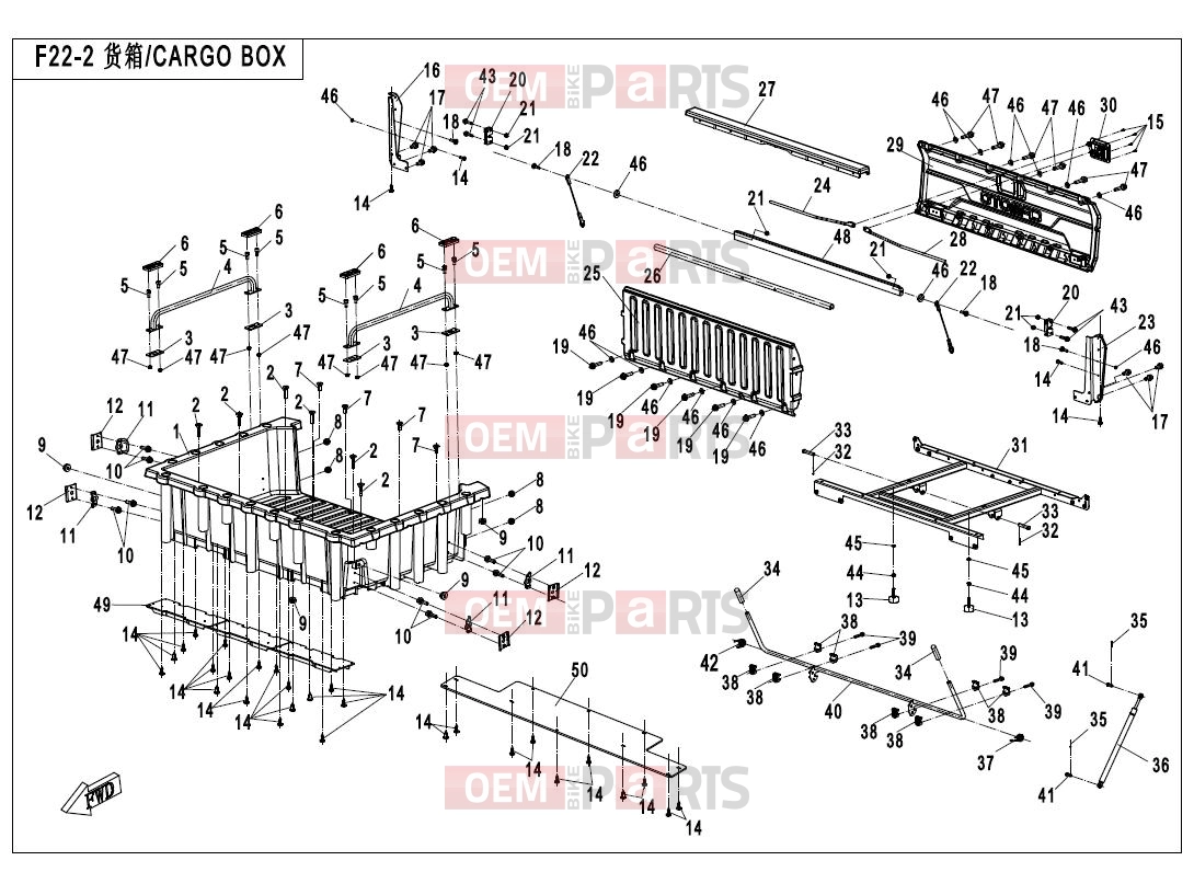 CFMOTO 2015 UTV UFORCE 800 (CF800-3) CARGO BOX