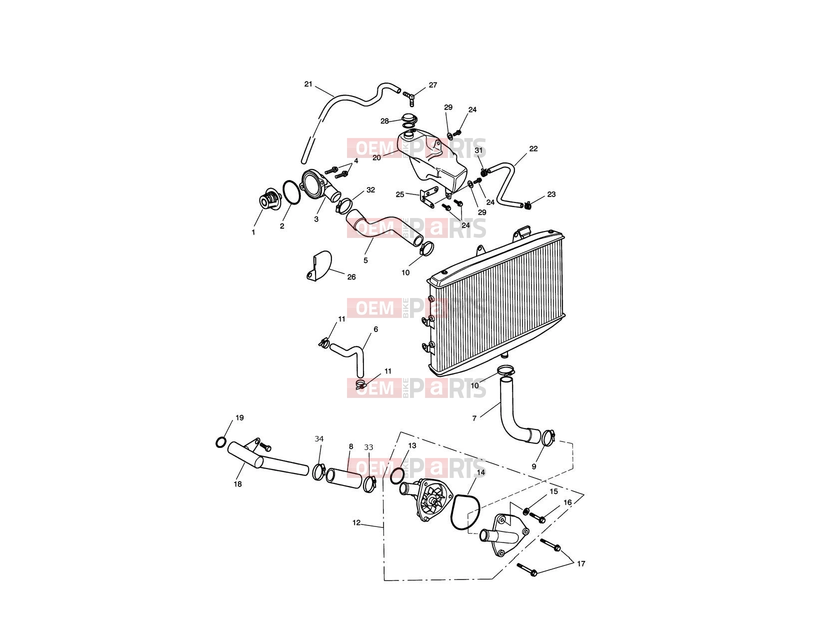 Triumph 2013 ROCKET III, CLASSIC & ROADSTER Cooling System