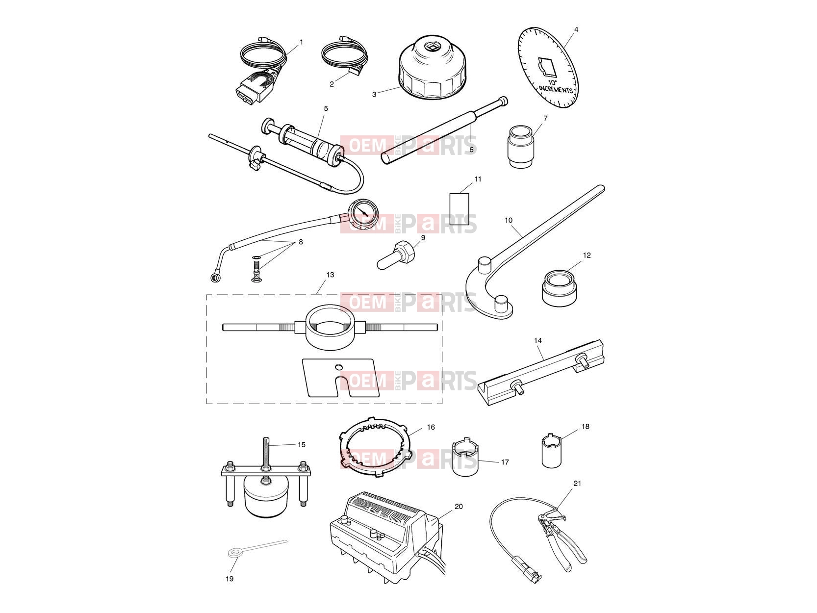 Triumph 2014 ROCKET III, CLASSIC & ROADSTER Service Tools