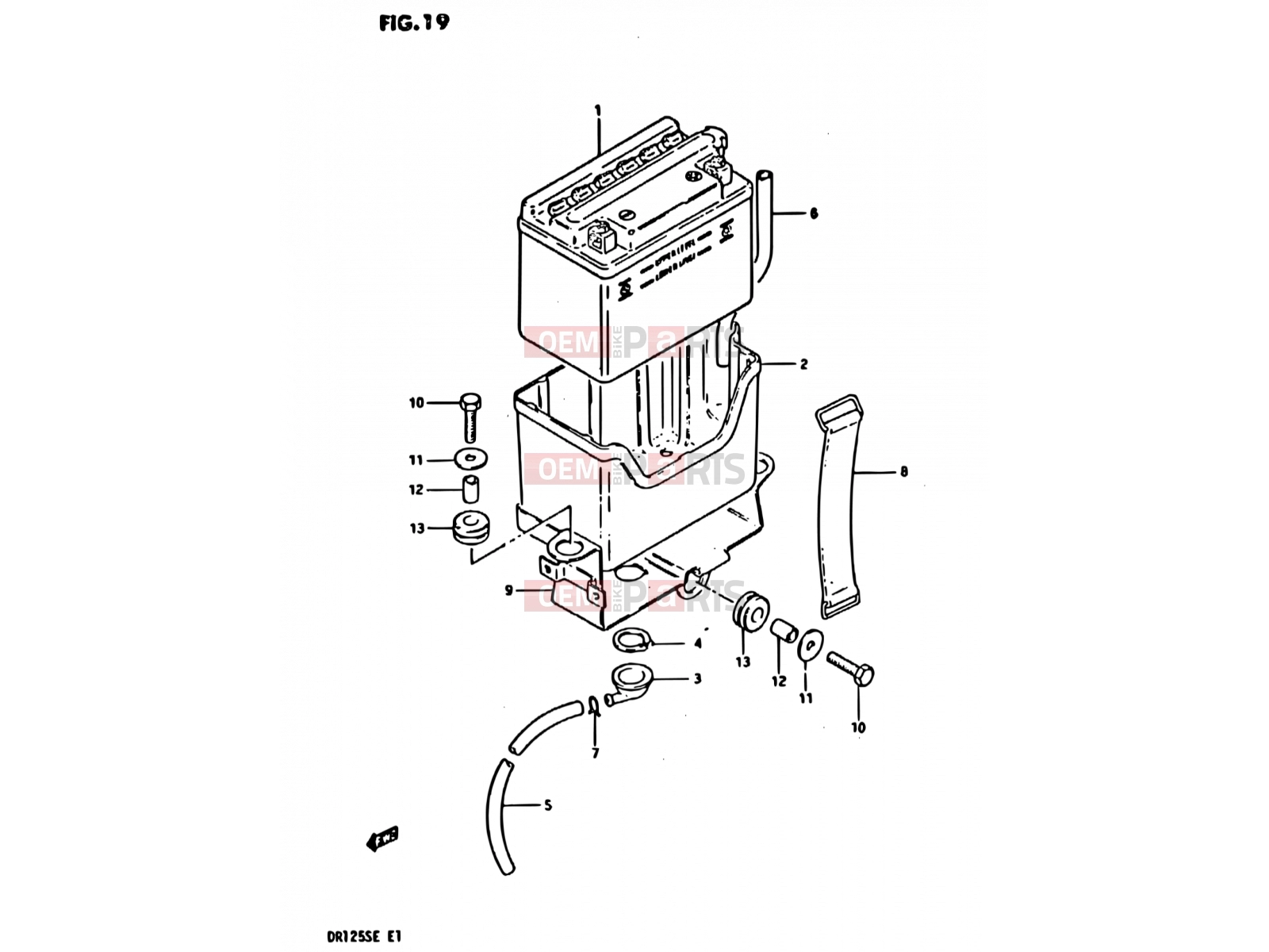 SUZUKI DR125S D (1983) 19 - BATTERY (E02, E04, E15, E18, E21)