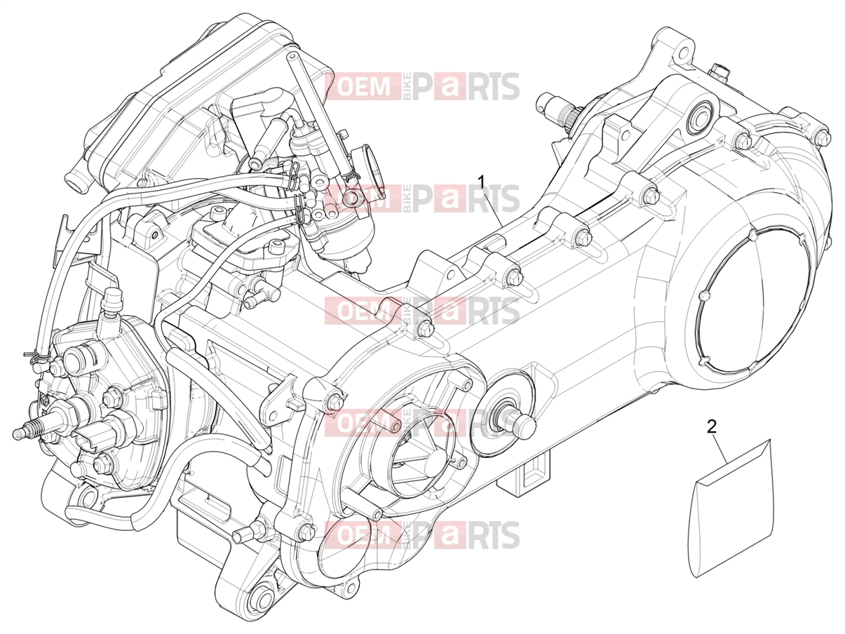 Engine » Engine, assembly - Piaggio NRG Power DD 2020