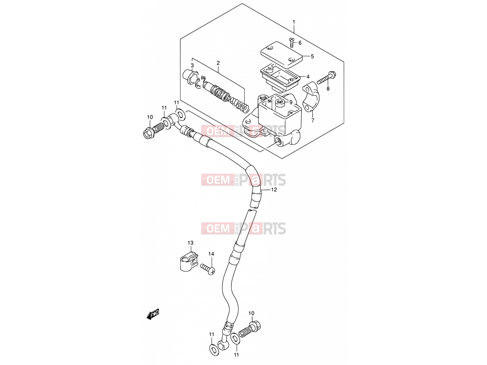 SUZUKI DR200SE K3 (2003) (E03,E28,E33) 44 - FRONT MASTER CYLINDER