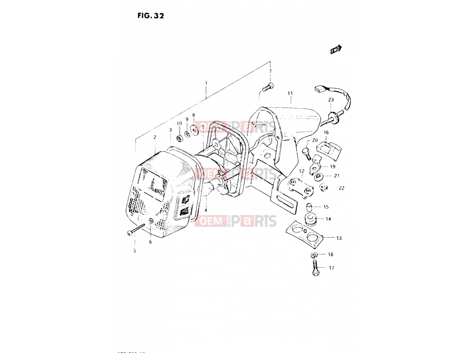 32 - REAR COMBINATION LAMP (E02, E04, E21, E25) - Suzuki DR250S Z (1982)