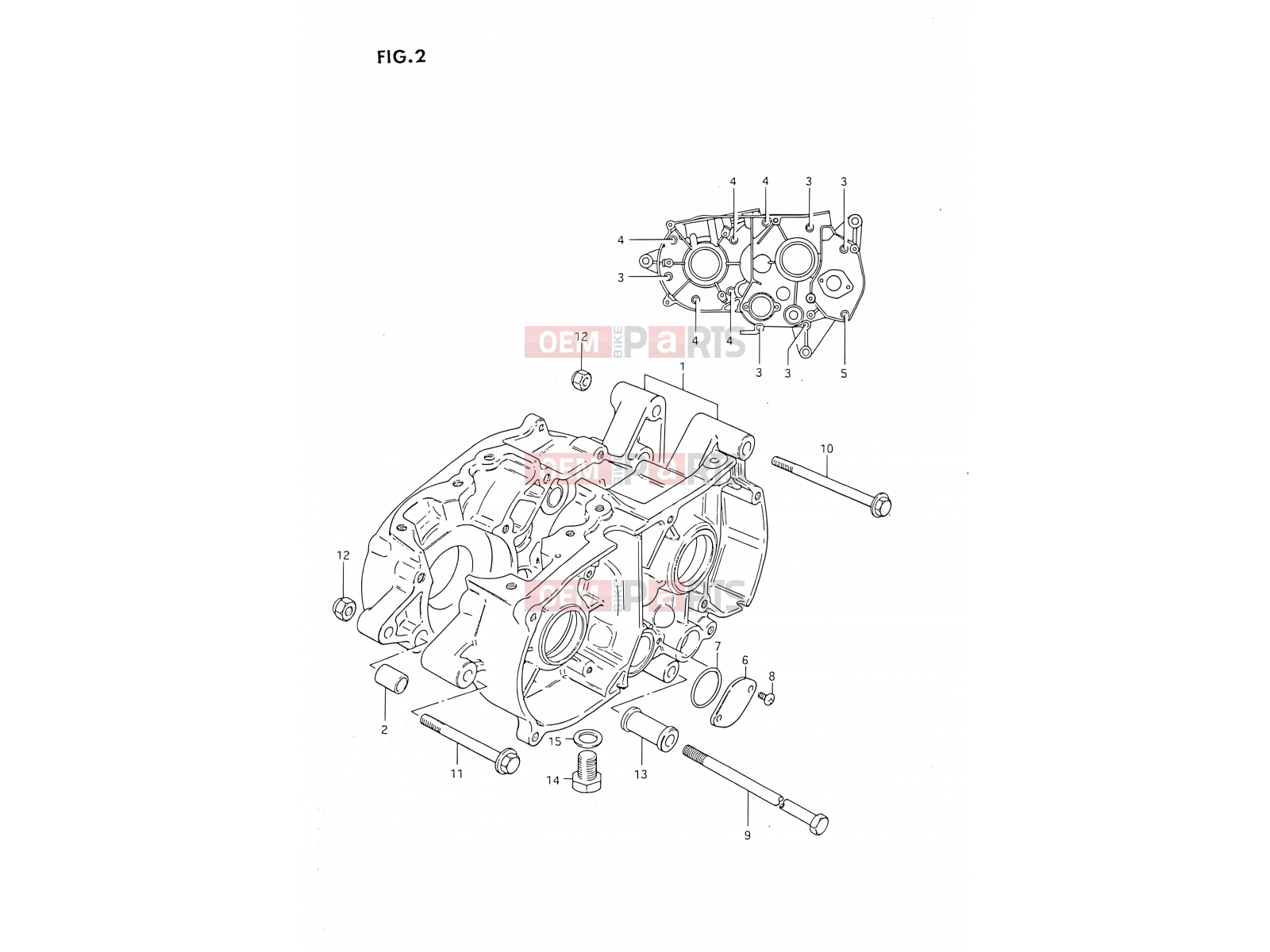 2 - CRANKCASE - Suzuki DS80 L (1990) (E24)