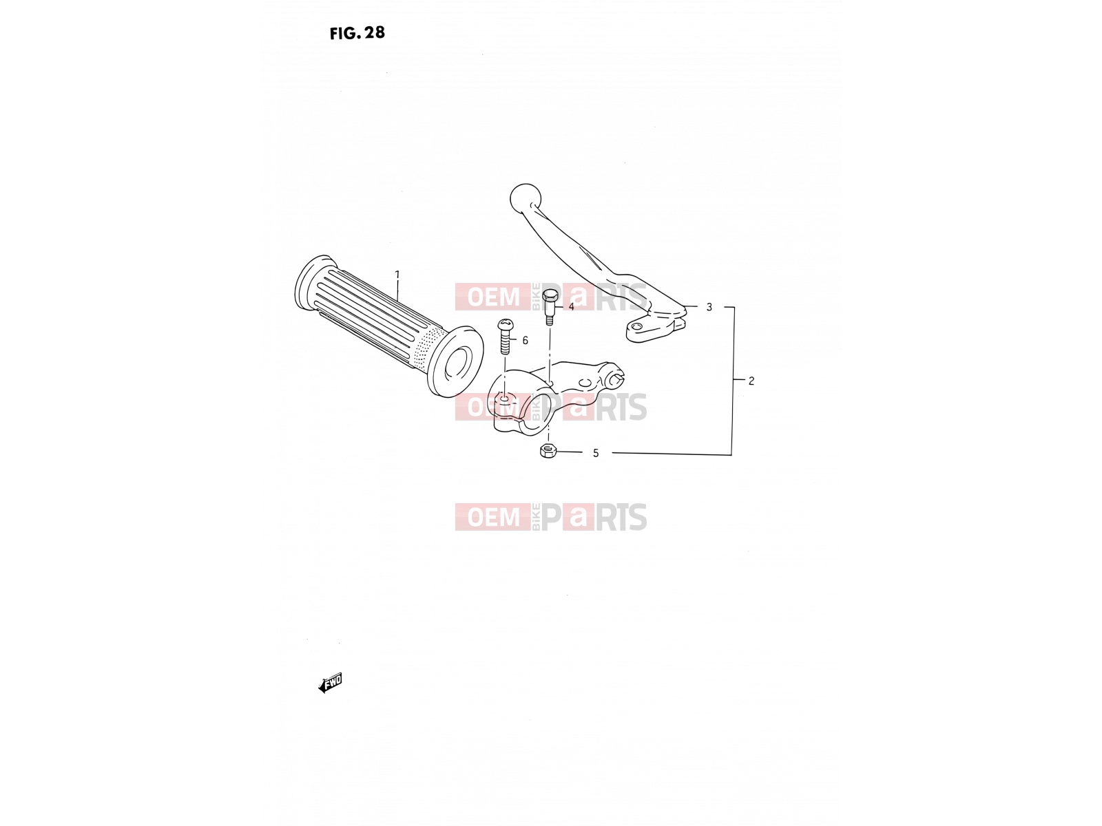 SUZUKI DS80 M (1991) (E24) 28 - LEFT HANDLE SWITCH