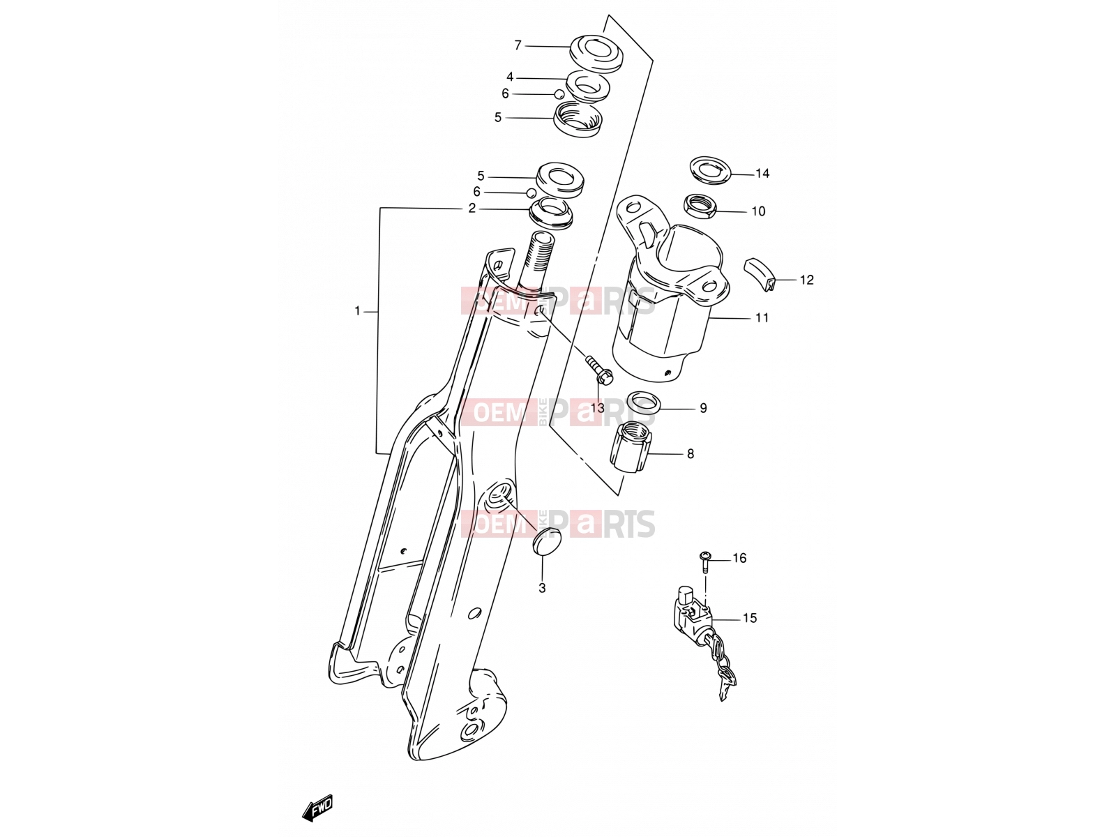SUZUKI FB100 / FB100D R (1994) 46 - FRONT FORK