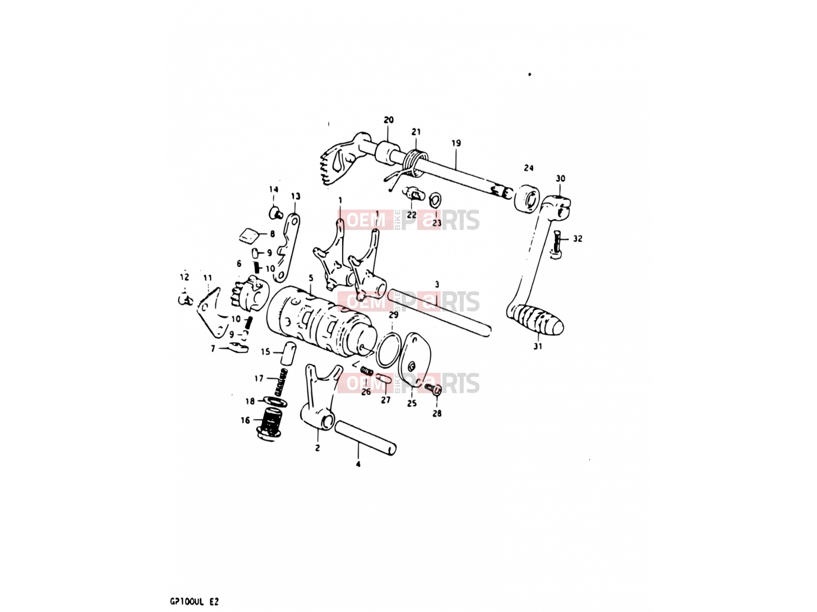 SUZUKI GP100 / GP100E X (1999) 11 - GEAR SHIFTING