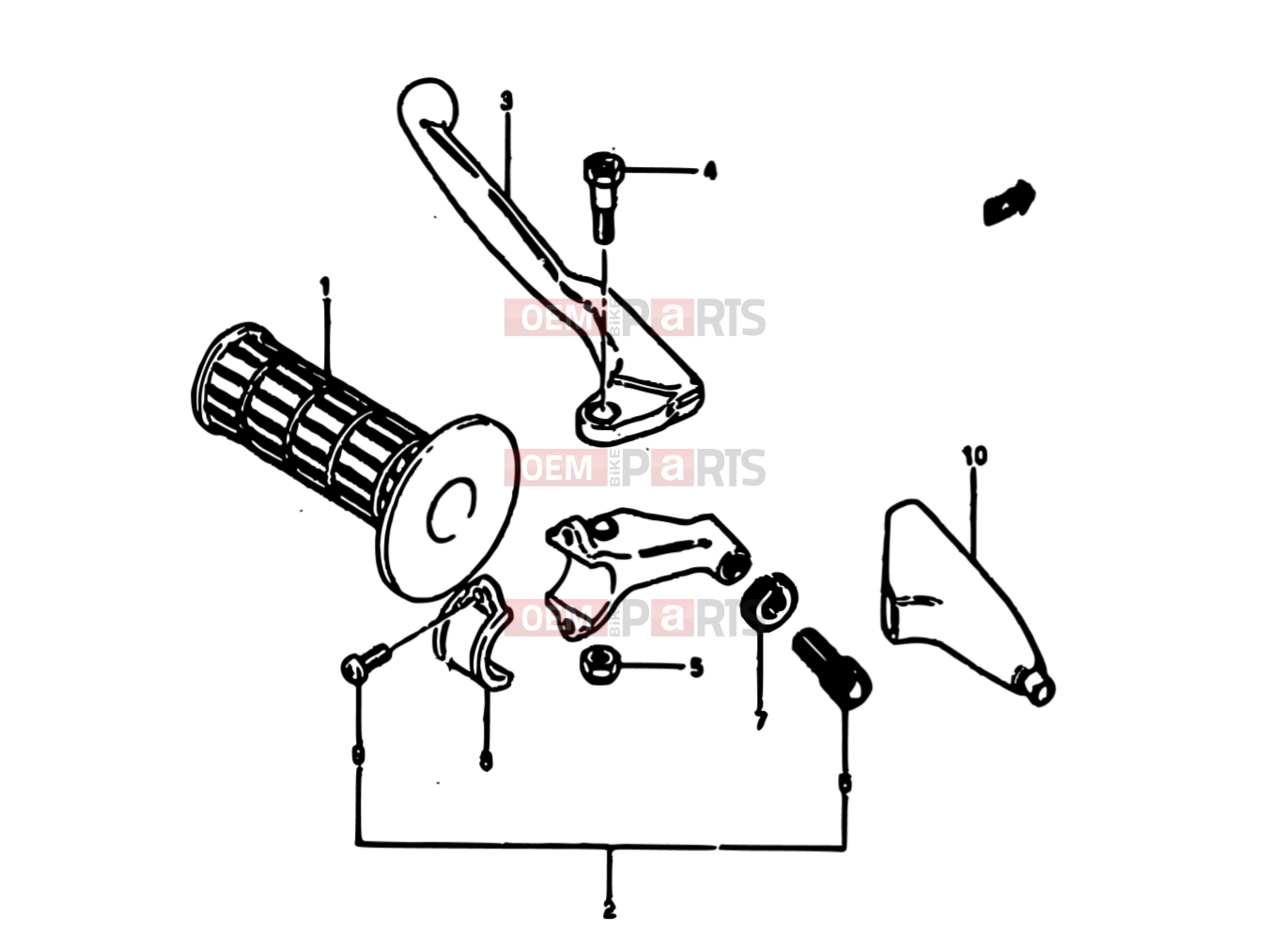 SUZUKI RM125 E (1984) 33 - LEFT HANDLE SWITCH (MODEL E)