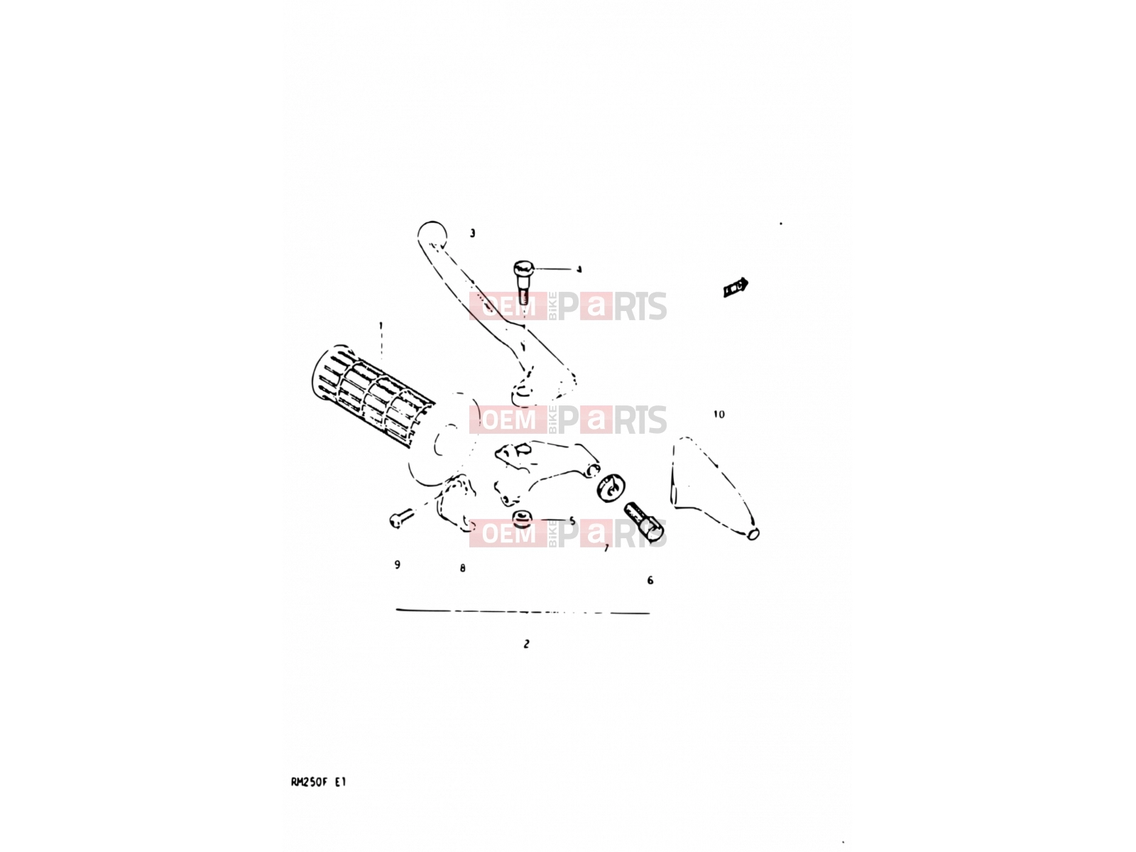 SUZUKI RM250 E (1984) 32 - LEFT HANDLE SWITCH (MODEL E)