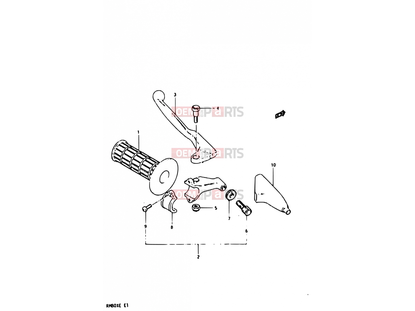 SUZUKI RM80X D (1983) 32 - LEFT HANDLE SWITCH