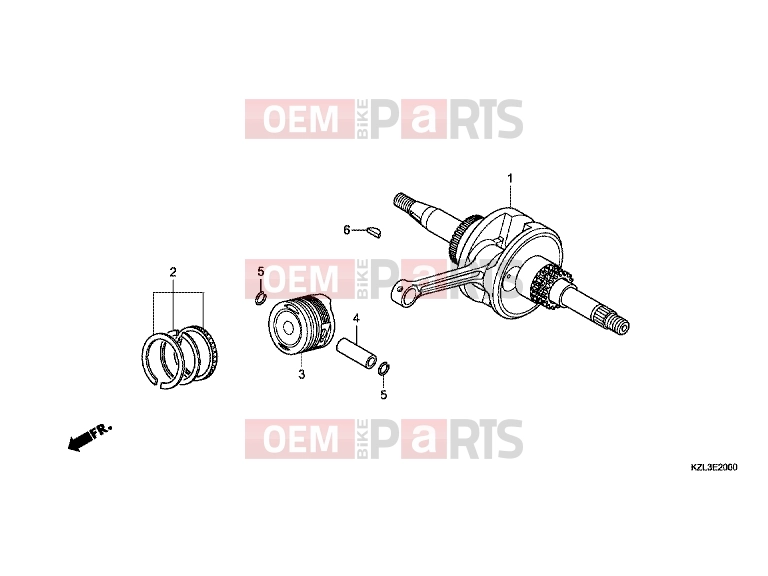 HONDA NSC110MPDC NSC110MPD 2012 E-20 CRANKSHAFT / PISTON