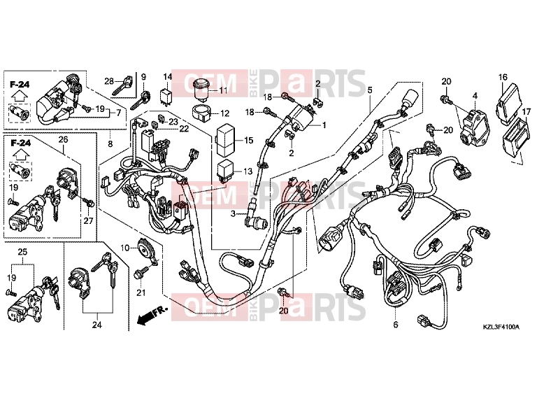 HONDA NSC110MPDC NSC110MPD 2012 F-41 WIRING HARNESS
