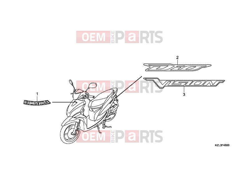 HONDA NSC110MPDC NSC110MPD 2012 F-48 SIGN