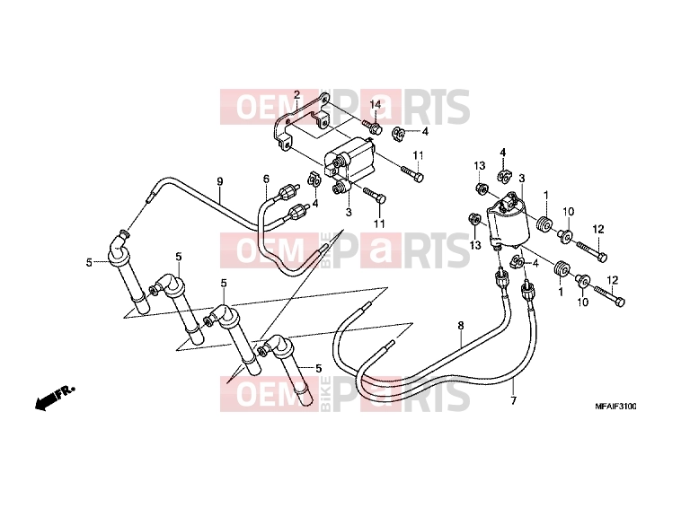 HONDA CBF10008 CBF1000 2008 F-31 IGNITION COIL