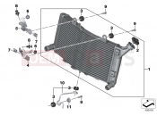 Engine radiator with mounting hardware - BMW Motorrad F 850 GS (0B09, 0B19) 2016