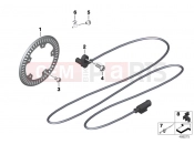 Rotational-speed sensor, rear - BMW Motorrad F 850 GS (0B09, 0B19) 2016