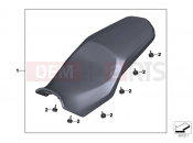 Bench seat - BMW Motorrad F 850 GS (0B09, 0B19) 2016