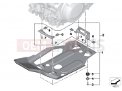 Engine guard, aluminum - BMW Motorrad F 850 GS (0B09, 0B19) 2016