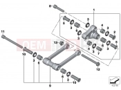BMW Motorrad BMW 2016 S models S 1000 R (0D02, 0D12) Pivot assembly components
