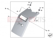 BMW Motorrad BMW 2016 S models S 1000 R (0D02, 0D12) Mudguard rear