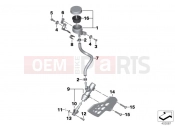 Rear brake master cylinder w container - BMW Motorrad HP4 (0D01, 0D11) 2014