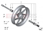 Forged wheel, front - BMW Motorrad HP4 (0D01, 0D11) 2014