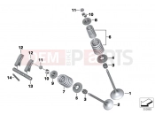 Valves with springs - BMW Motorrad S 1000 R (0D02, 0D12) 2014