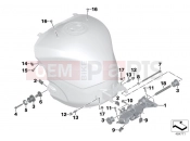 Fuel tank mounting hardware - BMW Motorrad S 1000 R (0D02, 0D12) 2014