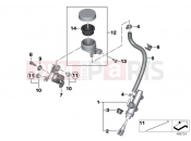 Rear brake master cylinder w container - BMW Motorrad S 1000 R (0D02, 0D12) 2014