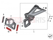 License plate holder - BMW Motorrad S 1000 R (0D02, 0D12) 2014