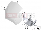 Sport windscreen - BMW Motorrad R 1200 R (0A04, 0A14) 2014