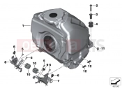 Fuel tank mounting hardware - BMW Motorrad R 1200 RS (0A05, 0A15) 2014