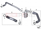 Coolant lines - BMW Motorrad R 1200 RS (0A05, 0A15) 2014