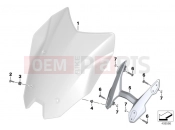 Windshield / mount - BMW Motorrad R 1200 RS (0A05, 0A15) 2014