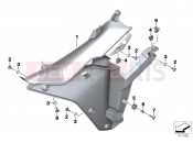 Inner section, fairing side panel - BMW Motorrad R 1200 RS (0A05, 0A15) 2014
