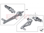 Footpegs, adjustable, milled - BMW Motorrad R 1200 RS (0A05, 0A15) 2014