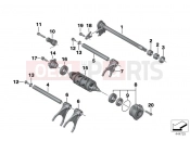 BMW Motorrad BMW 2012 S models HP4 (0D01, 0D11) 6-speed transmission shift components