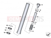 BMW Motorrad BMW 2012 S models HP4 (0D01, 0D11) Fork tube, right