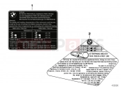 BMW Motorrad BMW 2012 S models HP4 (0D01, 0D11) Label 