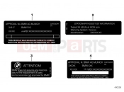 BMW Motorrad BMW 2012 S models HP4 (0D01, 0D11) Labels for Australia
