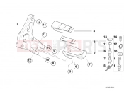 BMW Motorrad BMW 2004 R-Models 4V R 850 R 02 (0428) Footpeg plate/Front footpeg
