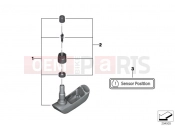 RDC sensor for rear wheel - BMW Motorrad R 1200 GS (0A01, 0A11) 2015