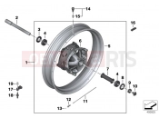 Spoke wheel front - BMW Motorrad R 1200 GS (0A01, 0A11) 2015