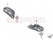 Footrests, Enduro, wide, front - BMW Motorrad R 1200 GS (0A01, 0A11) 2015