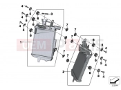 BMW Motorrad BMW 2015 R-Models K5x R 1200 RT (0A03, 0A13) Engine radiator with mounting hardware