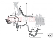 BMW Motorrad BMW 2015 R-Models K5x R 1200 RT (0A03, 0A13) Coolant lines