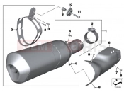 BMW Motorrad BMW 2015 R-Models K5x R 1200 RT (0A03, 0A13) Rear muffler