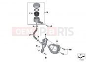 BMW Motorrad BMW 2015 R-Models K5x R 1200 RT (0A03, 0A13) Rear brake master cylinder w container