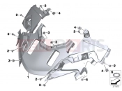 BMW Motorrad BMW 2015 R-Models K5x R 1200 RT (0A03, 0A13) Trim cover upper section