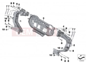 BMW Motorrad BMW 2015 R-Models K5x R 1200 RT (0A03, 0A13) Trim bracket, front